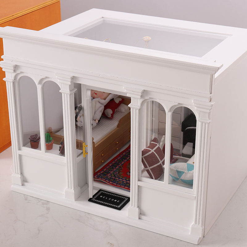 Wooden Dollhouse Model 112 Scale European Elegance Openable Doors