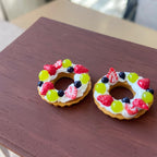 Miniature Christmas Berry Wreath Cake Fun Food Play Six-Dimensional Dessert Shop Dollhouse Accessories