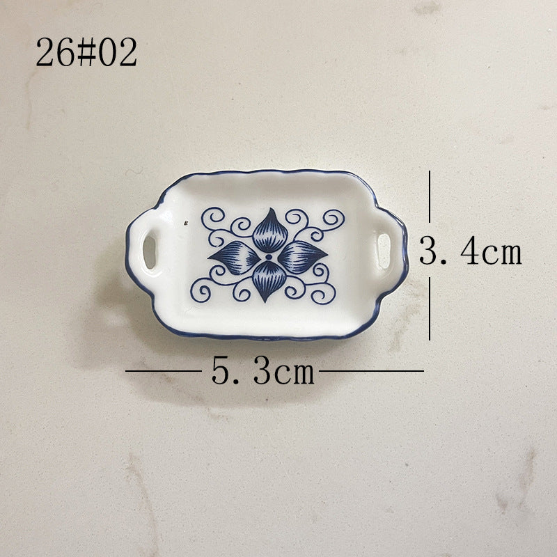 Mini Ceramic Dish Plates for dollhouse Kitchen Plates(87 skus)
