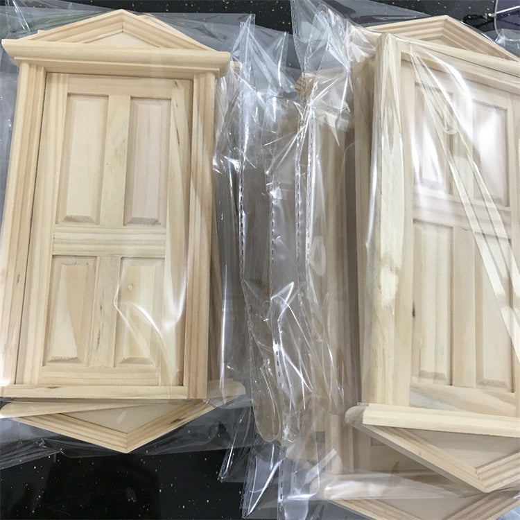 Dollhouse Furniture Miniature 112 Pitched Roof 4Panel Door