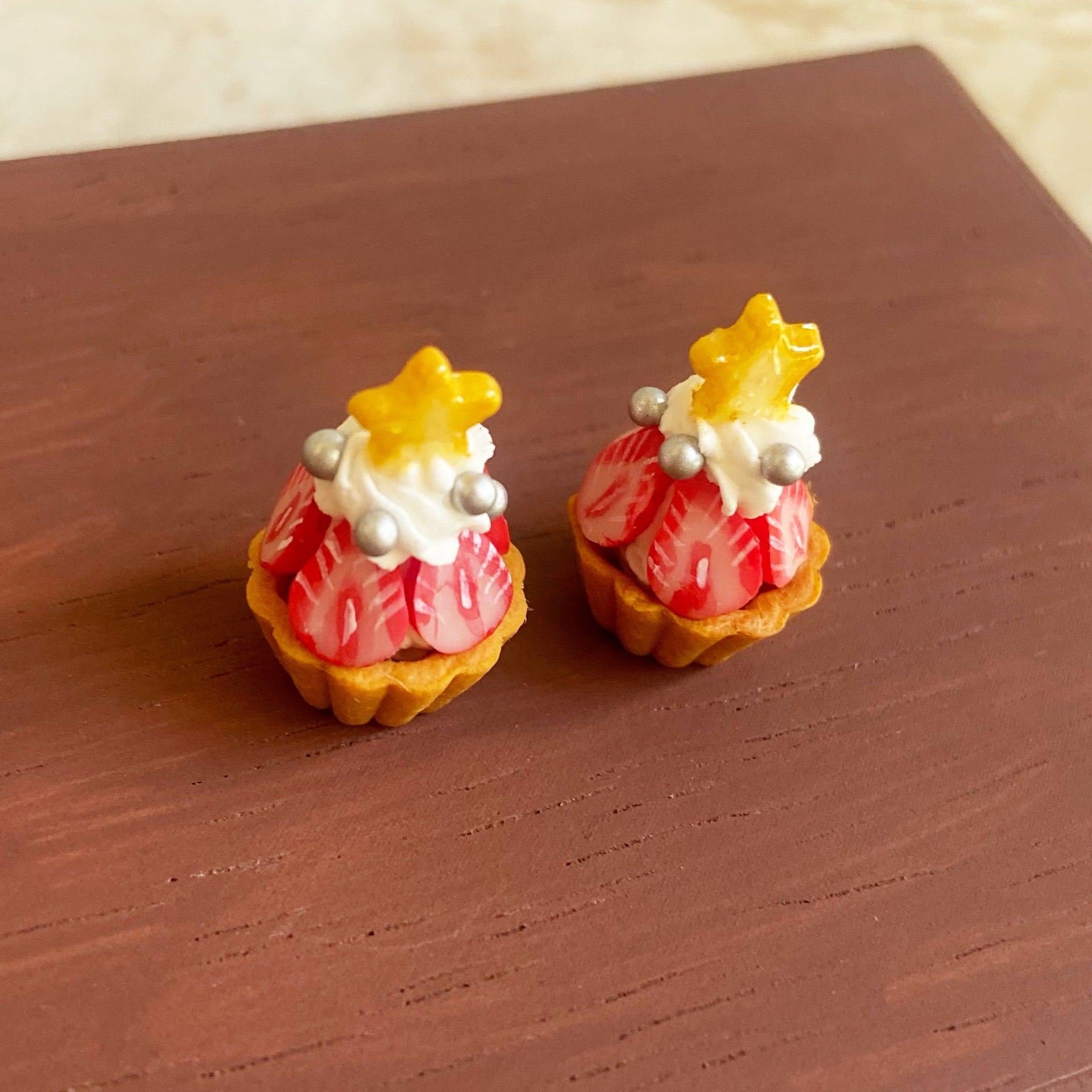 Simulation Miniature Food Toy Christmas Strawberry Tower Cute Cake Dollhouse Dessert Shop Accessories