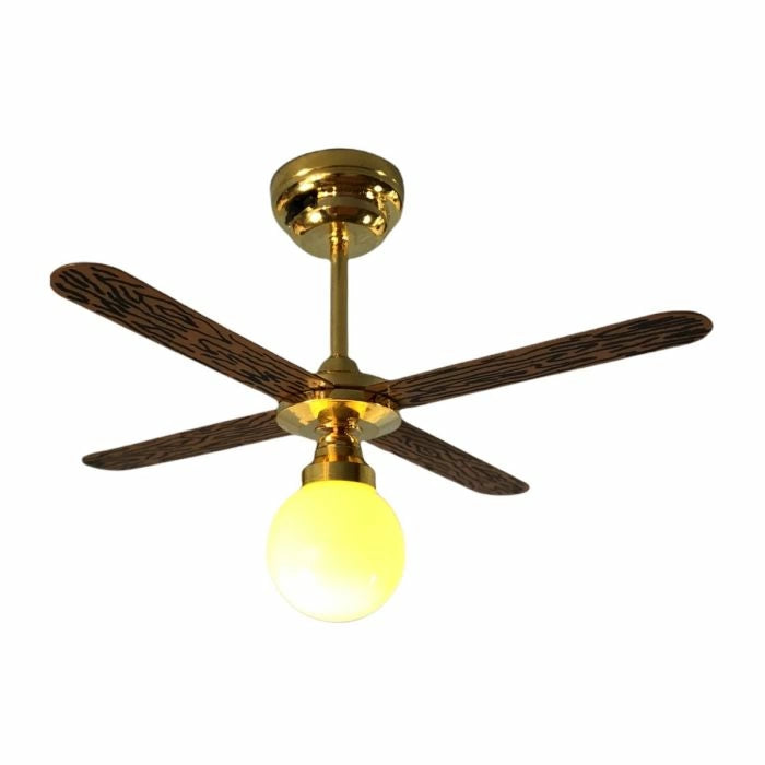 1:12 dollhouse Globe Battery Light with Ceiling Fan