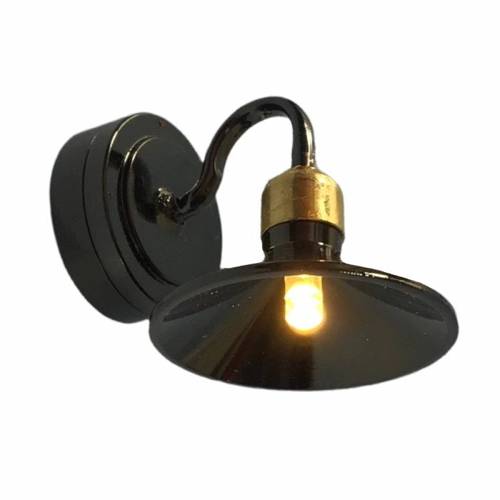 Industrial Black Battery Wall Light