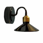 Industrial Black Battery Wall Light