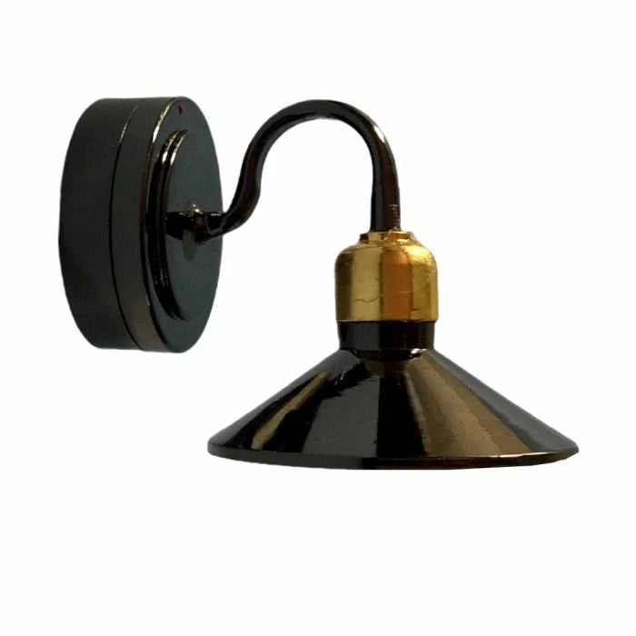 Industrial Black Battery Wall Light
