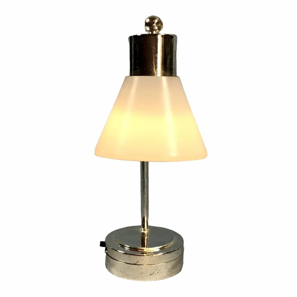 112 Dollhouse Silver Battery Desk Lamp
