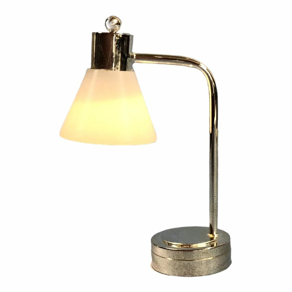 112 Dollhouse Silver Battery Desk Lamp