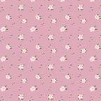 1:12 Dollhouse Candy Pink Wallpaper with White Flowers