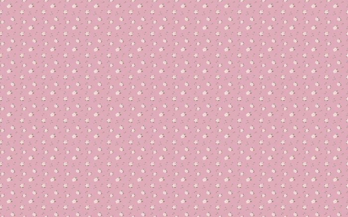 1:12 Dollhouse Candy Pink Wallpaper with White Flowers